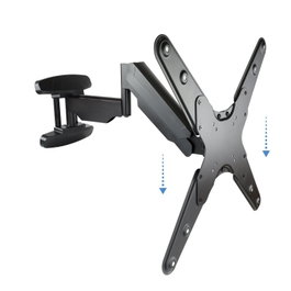 TooQ Soporte de Pared para TV LP2355TN-B, Giratorio e Inclinable, para Pantallas de 23 a 55 Pulgadas hasta 30 kg, Nivelable, Negro